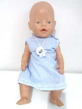 Vintage Baby Born Doll D-96472 Zapf Creation 1st Release Blue Eyes + Dummy 16in