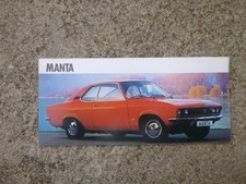 PROSPECTUS OPEL MANTA -  1973