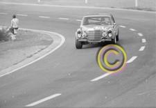 Racing Original 35mm Slide F1 Hans Heyer - Mercedes 300 SEL AMG 1971 Spa 24 Hour