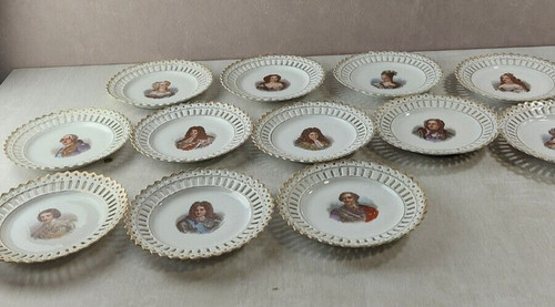 Lot anciennes assiettes - 12,