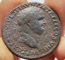 Titus A.D.79-81 AE Sestertius 34mm PAX AVGVST , Scarce, Authentic