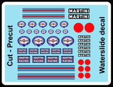 Décalcomanie MARTINI RACING 1/43 1/32 1/24 1/18 Decal Water slide scalextric