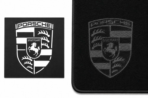 Pochoir logo porsche tapis - logo,