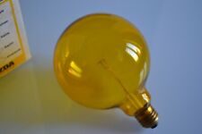 VINTAGE MAZDA LIGHT BULB LAMP BULB GLOBE 220V 40W YELLOW E 27