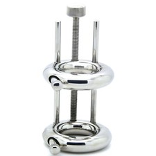 Steel BDSM CBT Adjustable Ball Stretcher 2 in 1