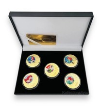 Disney Cadeaux Ariel La Sirène Édition Limitée Plaqué Or Pièce de Monnaie