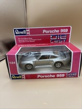 1/24 REVELL Silver PORSCHE 959 1987 Die Cast Car Doors Open