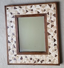 Ancien Miroir Vintage Bois et