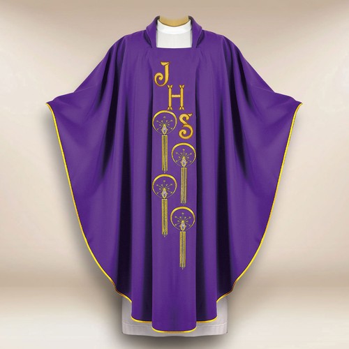 Chasuble brodée advent - chasuble, “advent”