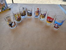 Lot 8 verres BD Tintin Spirou