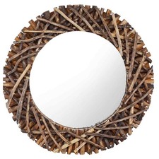 Teck Miroir Mural 60 cm Rond