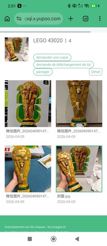 Lego trophée coupe monde - lego,