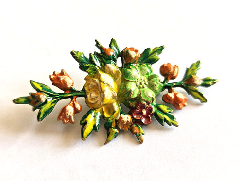 Broche ancienne bouquet - , de