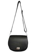 Sac besace The Waiter en cuir noir IKKS