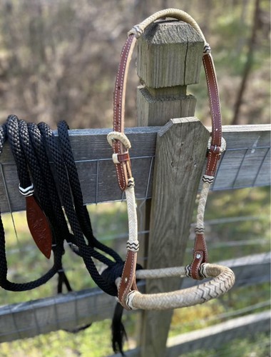 Bitless hackamore rawhide - bitless,