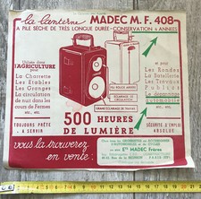 ANTIQUE MADEC MF 408 LANTERN ADVERTISING PAPER