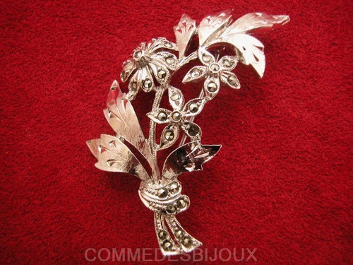 Broche vintage sphinx fleurs - sphinx,