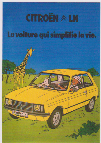 Tintin citroen carte - citroen,