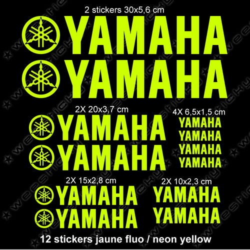 Stickers yamaha jaune - 12,