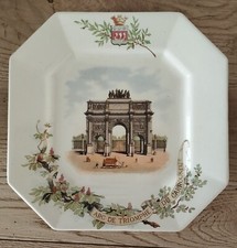 ANCIENNE ASSIETTE Carrée Paris SARREGUEMINES U&C Arc De Triomphe 19 ème