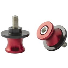 Pair of Motorcycle Horse Stands Accessories Camo Lift Screw M8 Red