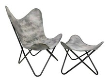 Chaise Papillon En Cuir