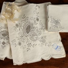 Nappe Ancienne Lin avec 12