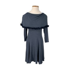 Myrine Antwerp Dress Fit And Flare Soft Stretch Cottage Core Euro Small Blue