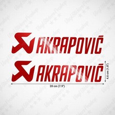 Lot 2 Stickers AKRAPOVIC 20 cm