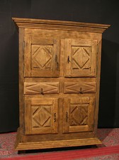  ANCIENNE ARMOIRE LOUIS XIII  en chêne cabinet 4 portes 2 tiroirs XIV
