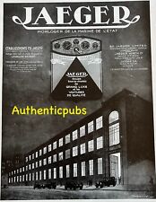 ADVERTISEMENT JAEGER WATCH COUNTER WATCHMAKER NAVY FACTORIES 1920 FRENCH AD