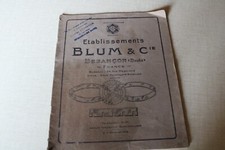 BESANCON (25) Ets. BLUM & Cie"" CATALOGUE saw files wicks sharpening strawberry