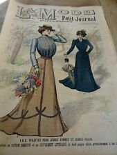 OLD FASHION MAGAZINE DU PETIT NEWSPAPER WITH PATTERN DRESS 4 TO 6 YEARS N°12 1901