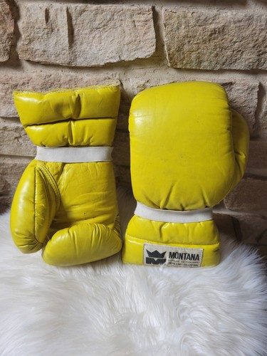 Paire gants boxe jaune - de,