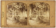 FRANCE Paris Hôtel de Ville Le Divan Salon Photo c1865 Diorama Stereo Vintage 