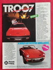 Press Ad: 1977 Automobile the Triumph Tr 7 and the Spitfire Convertible