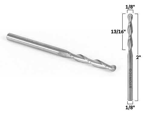 Dia 2 flute ball - 1/8", dia.