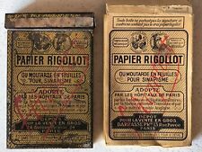 Antique FUNNY PAPER Mustard Leaf Boxes for Synapism