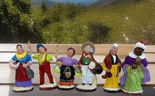 Vintage French Santons by FLORE – Hand-Painted Clay Figurines Set - Rare Magi