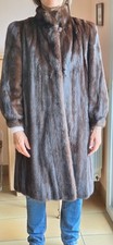 Manteau 7/8 en vison allongé