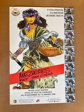 MEZIERES AFFICHE 10E FESTIVAL DE LA BD CHARLEROI 1996 40X60CM TBE