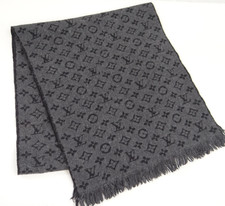 LOUIS VUITTON Scarf Muffler M78526 Echarpe Classic Wool Gray Italy 74220243000 N