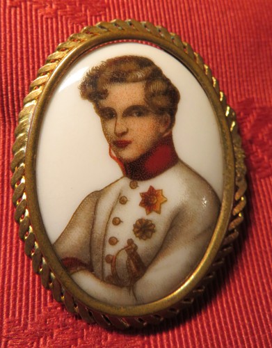Broche émaillée porcelaine - émaillée,