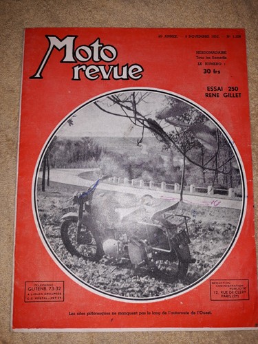 Moto revue novembre 1952 - moto,