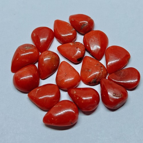 Cabochon poire corail - de,