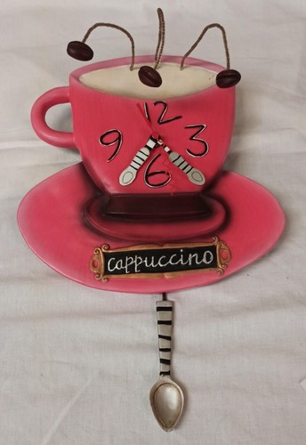 Horloge tasse cappuccino - horloge,