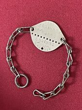 1933 France Chalons S Marne Military Identification Plate Bracelet