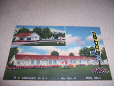 1940s PINTUS MOTEL, PRICE UTAH LINEN POSTCARD