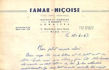NICE (06) FAMAR-NIÇOISE / MATTRESSES AND BOX SPRINGS / MAIL 1947
