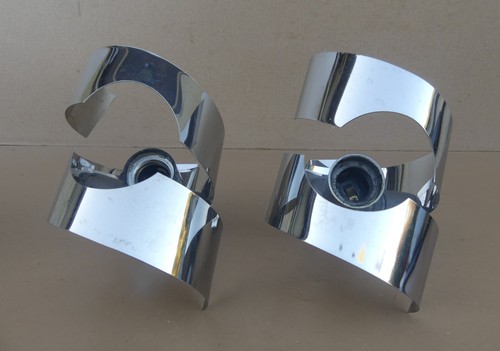 Paire appliques inox spirale